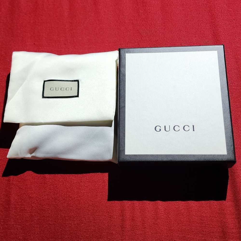 Gucci Black and Red Stripe Belt with Dust Bag
